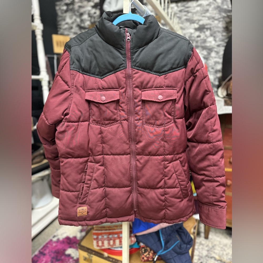 Adult Maroon and Black warm barn Jacket